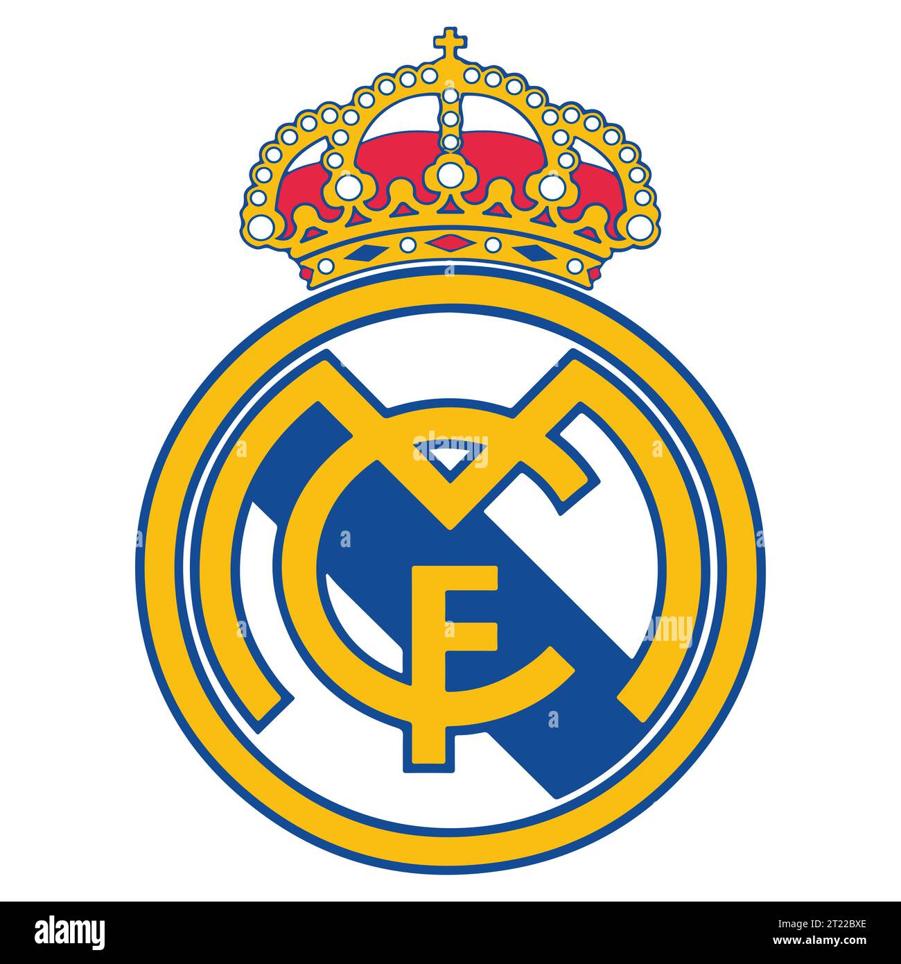 Real Madrid CF logo coloré club de football professionnel espagnol, illustration vectorielle image abstraite Illustration de Vecteur