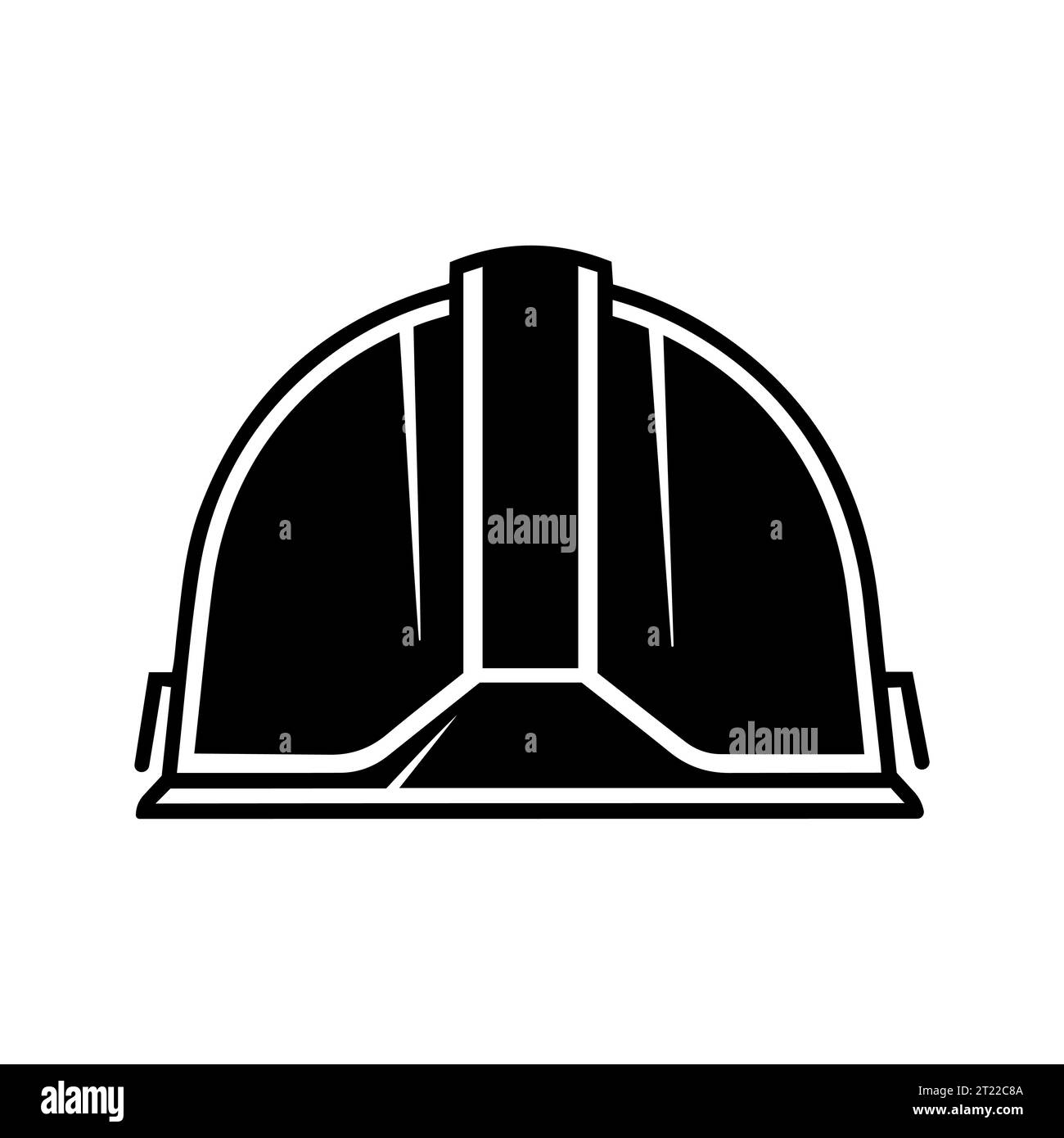 Icône de casque de construction dans un style plat. Icône de casque de construction. Icône noire de hardHat. Illustration vectorielle Illustration de Vecteur