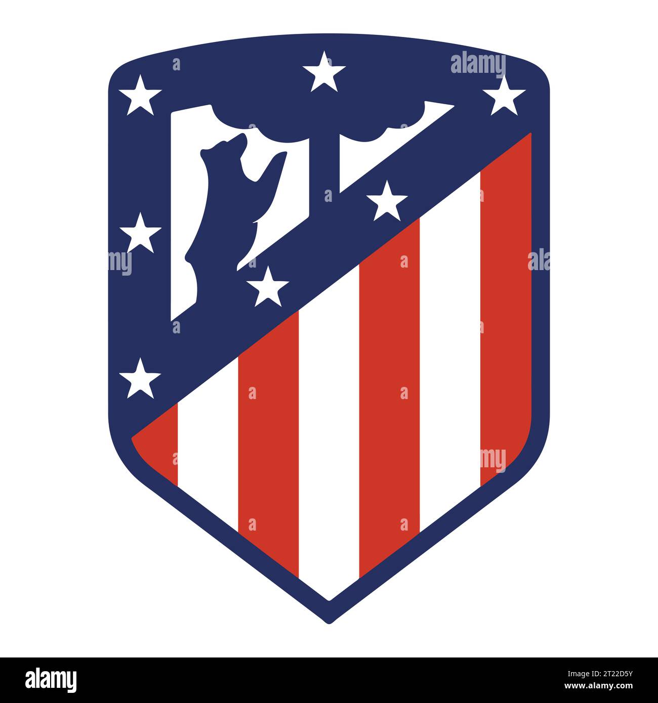 Atletico Madrid logo coloré Club de football professionnel espagnol, Illustration vectorielle image abstraite Illustration de Vecteur