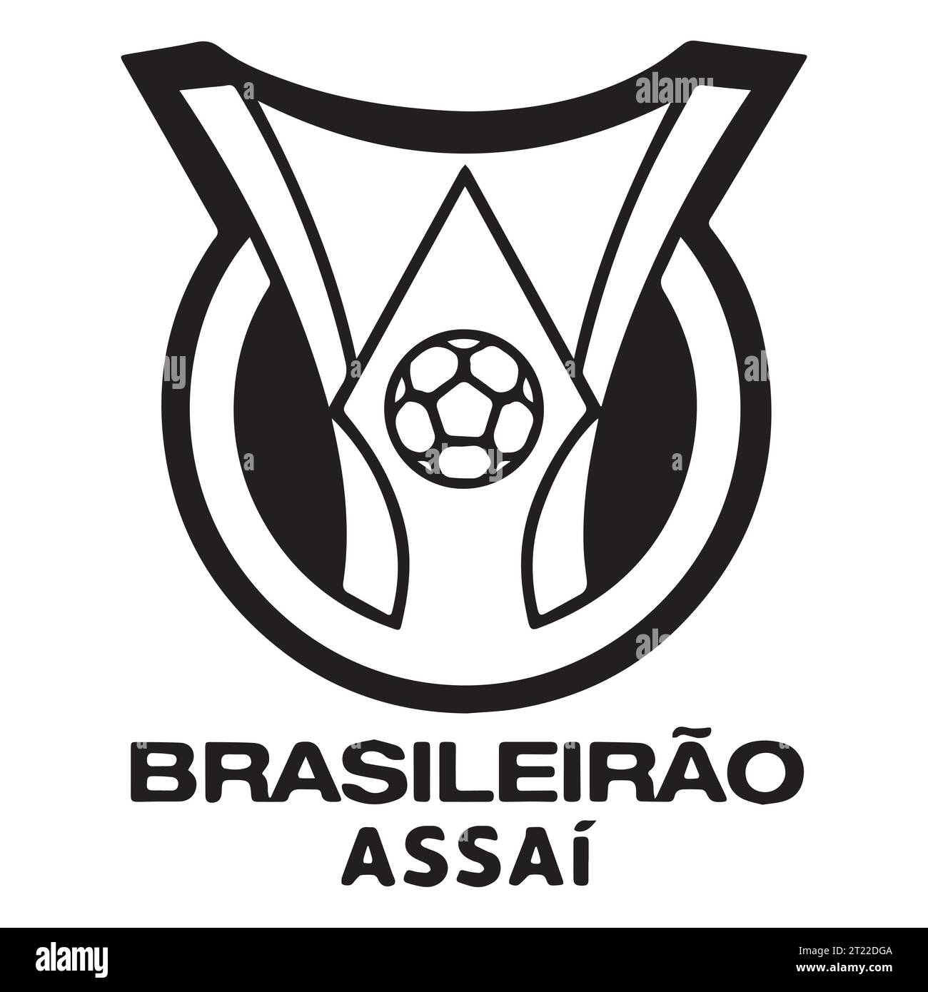 Brazilian Serie A logo noir et blanc système de ligue de football professionnel brésilien, Illustration vectorielle Résumé image modifiable en noir et blanc Illustration de Vecteur