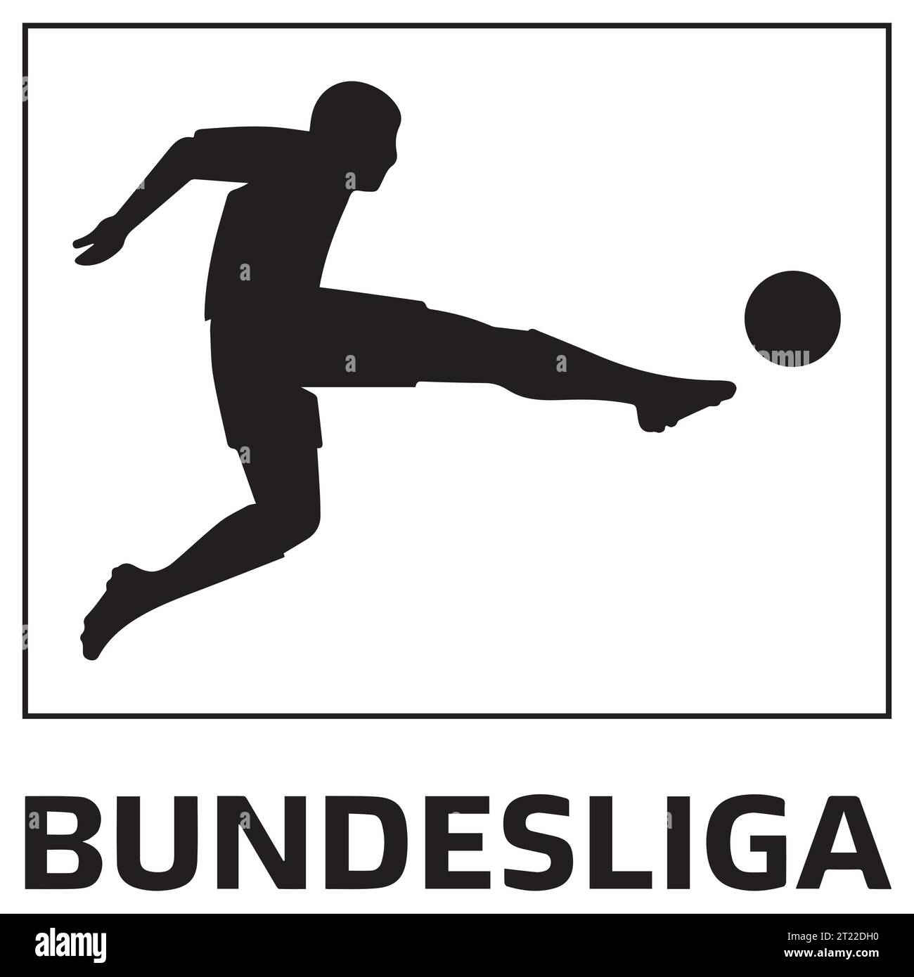 Bundesliga logo noir et blanc système allemand de ligue de football professionnel, Illustration vectorielle Résumé image modifiable en noir et blanc Illustration de Vecteur