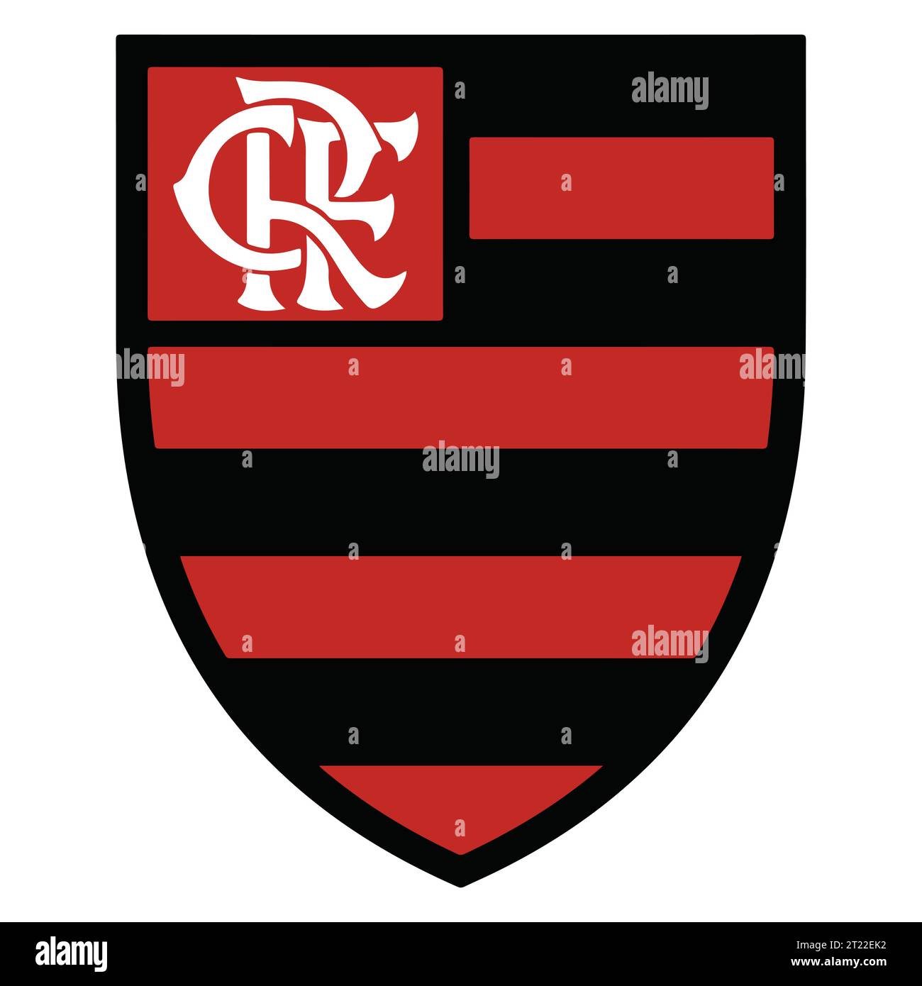 Flamengo FC logo coloré système de ligue de football professionnel brésilien, illustration vectorielle image abstraite Illustration de Vecteur