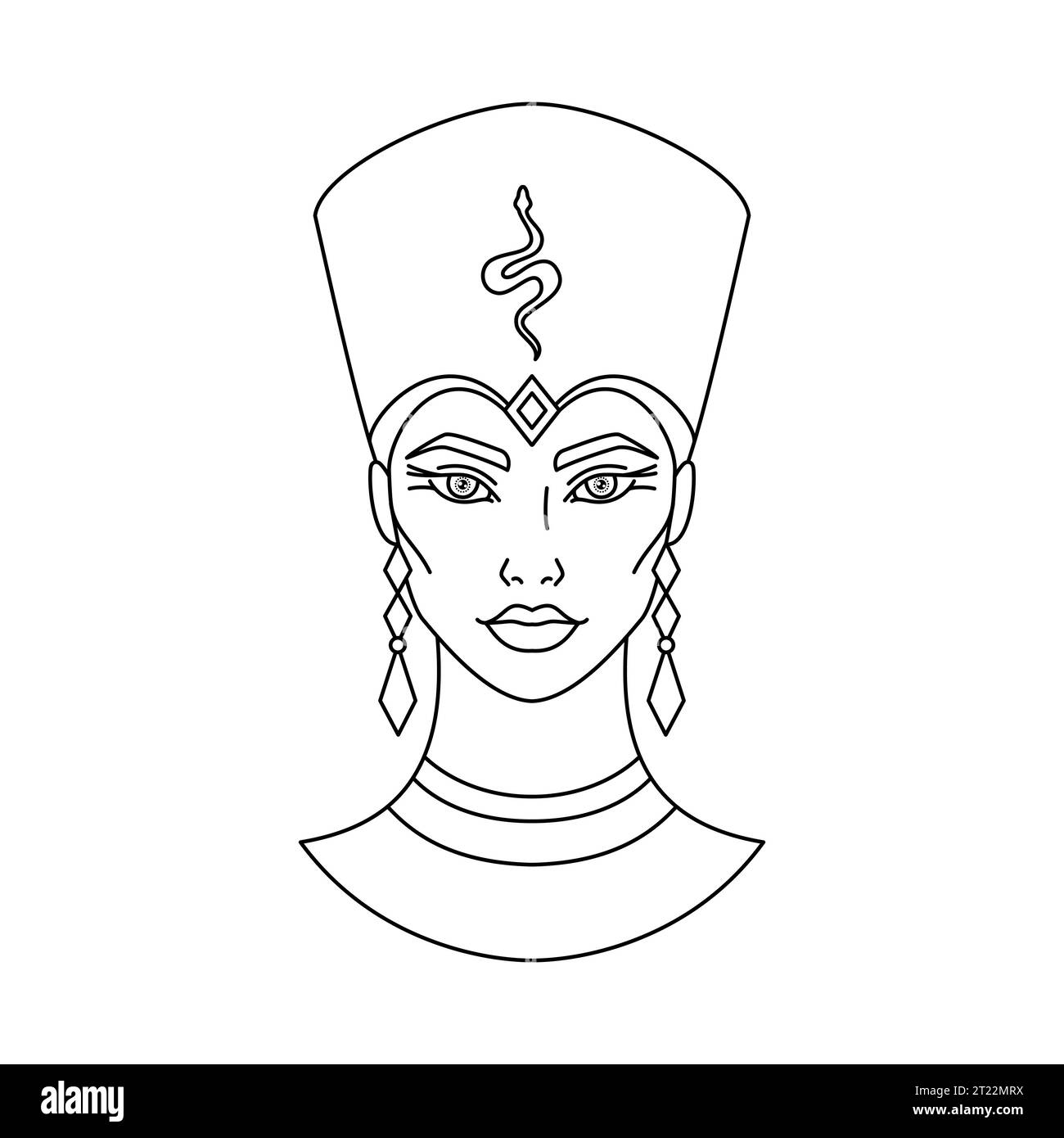 Cléopâtre reine d'Égypte. Illustration de Vecteur
