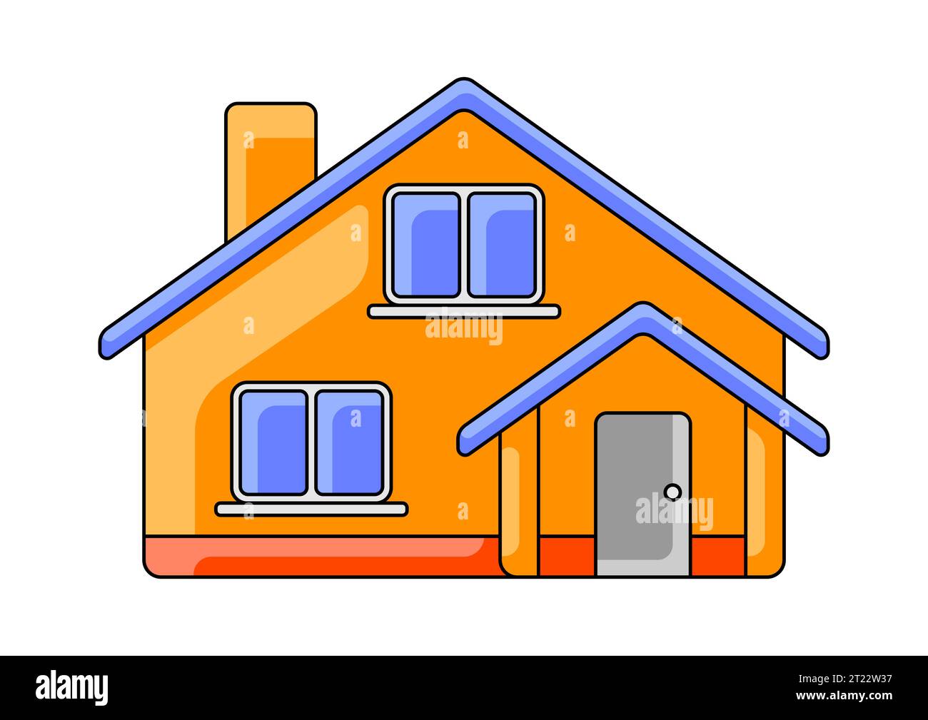 Illustration de la maison. Icône pour l'industrie de la construction et les affaires. Illustration de Vecteur