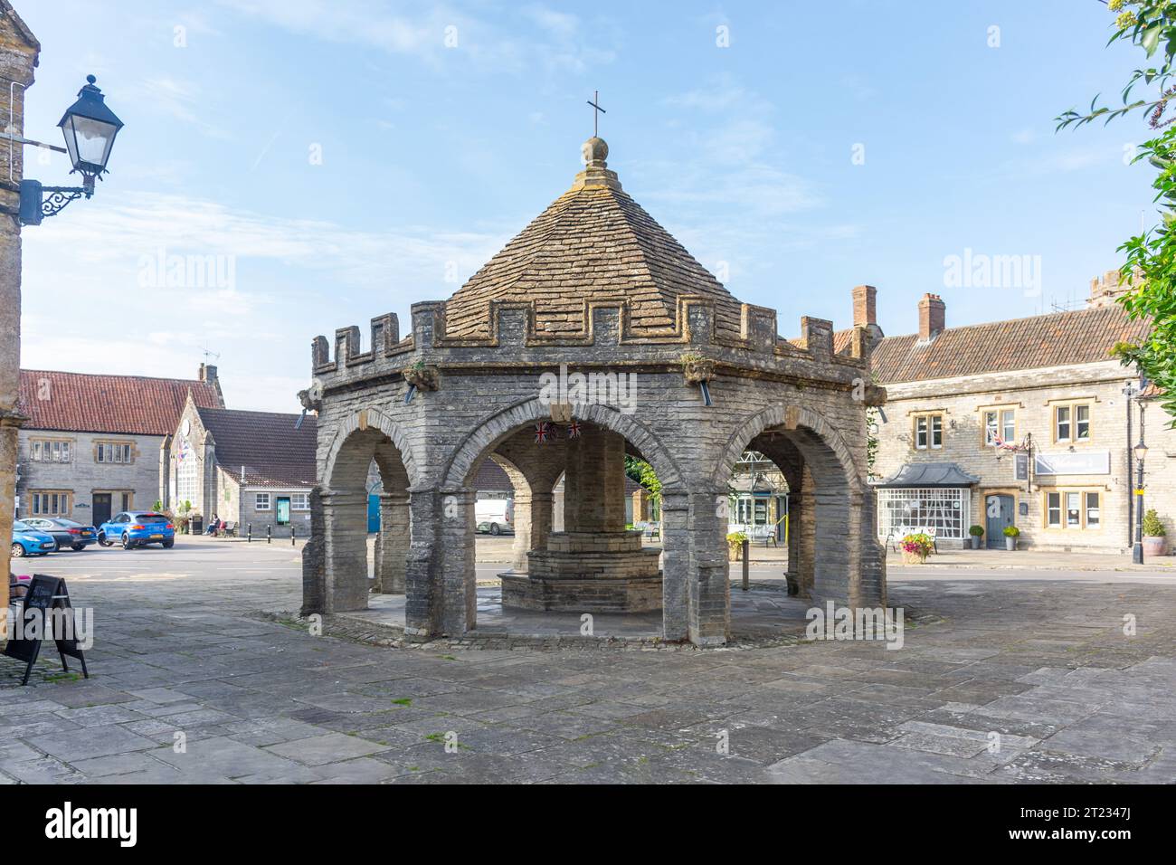 Butter Cross, Market Square, Somerton, Somerset, Angleterre, Royaume-Uni Banque D'Images