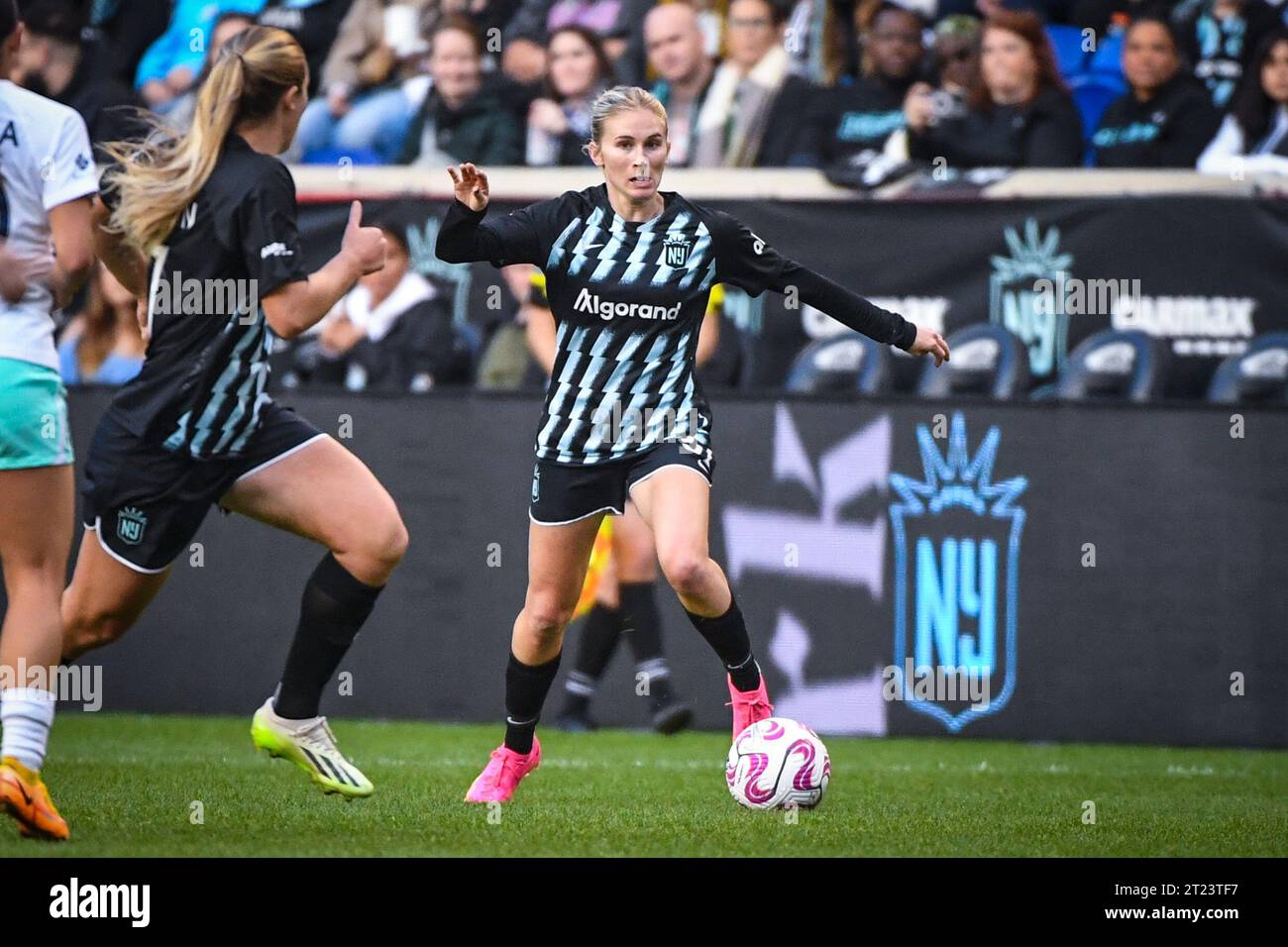 Harrison, États-Unis. 15 octobre 2023. Harrison, États-Unis, 15 octobre 2023 : Jenna Nighswonger (32 Gotham FC) lors de la National Womens Soccer League entre le Gotham FC et le Kansas City Current au Red Bull Arena à Harrison, NJ, États-Unis (USAGE ÉDITORIAL UNIQUEMENT). (Rebekah Wynkoop/SPP) crédit : SPP Sport Press photo. /Alamy Live News Banque D'Images