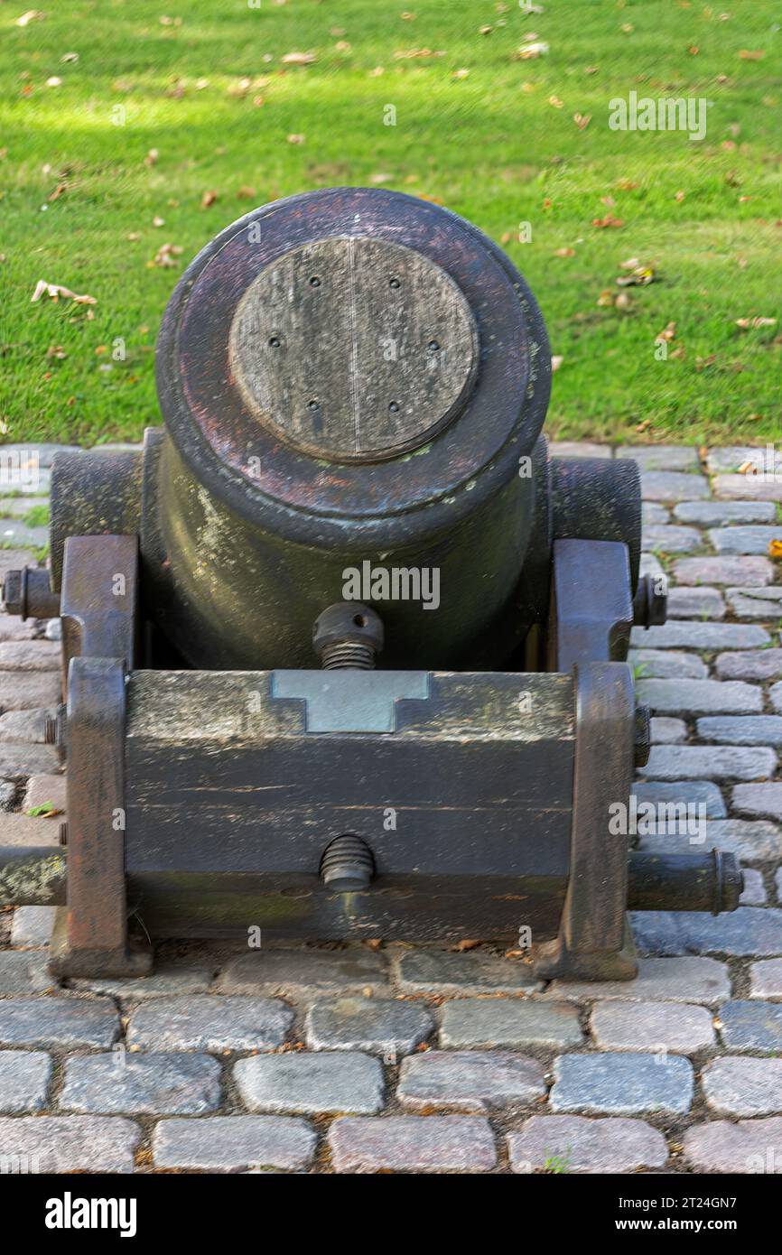Petit canon à Kastellet, Copenhague Banque D'Images