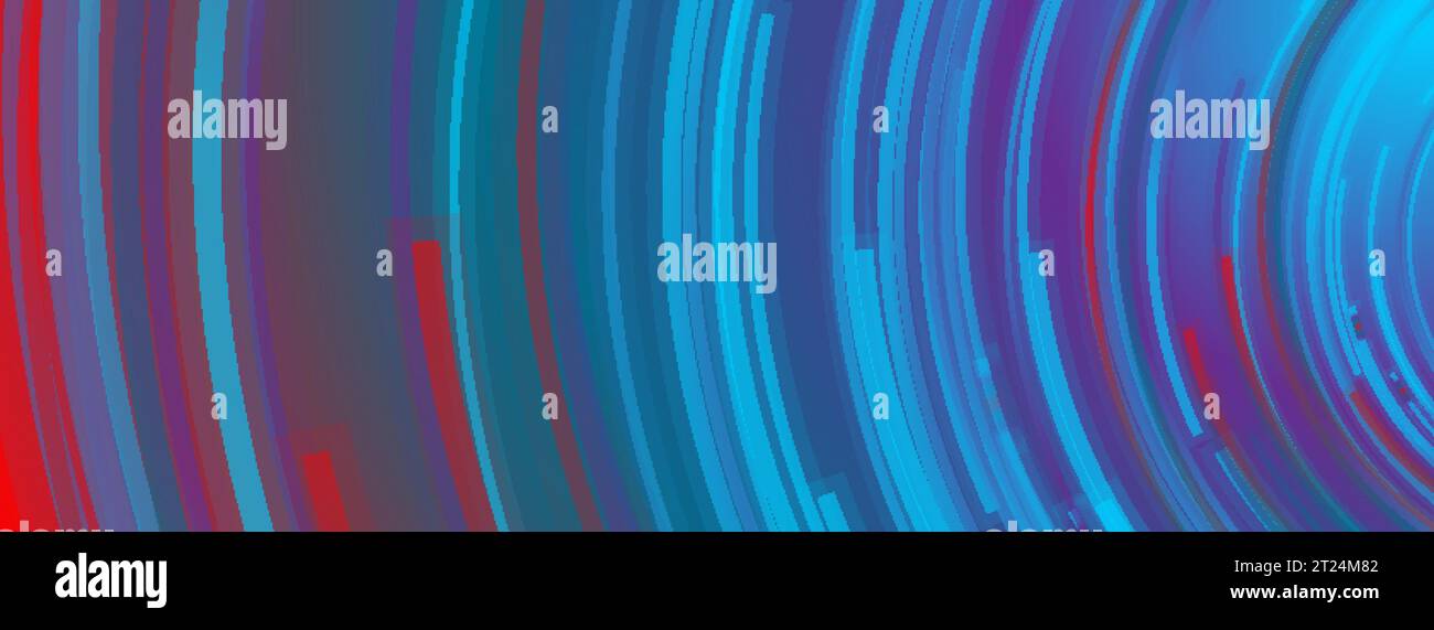 Lignes circulaires lumineuses abstraites design de bannière de technologie futuriste. Arrière-plan vectoriel Illustration de Vecteur
