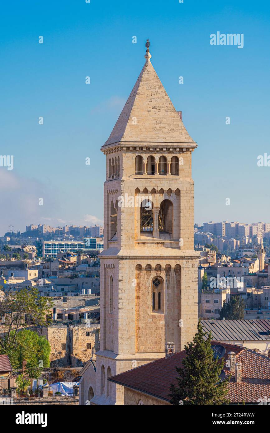 Église luthérienne du Rédempteur dans le quartier chrétien, vieille ville de Jérusalem, Israël Banque D'Images