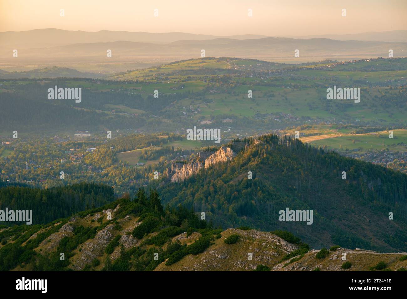 Vue sur les montagnes Tatras à Zakopane, Pologne Banque D'Images