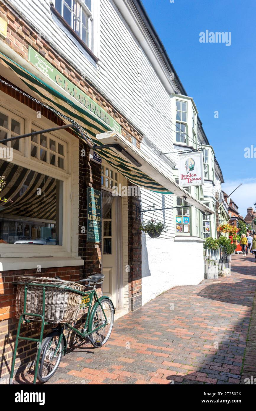 Leppards Butchers, High Street, Mayfield, East Sussex, Angleterre, Royaume-Uni Banque D'Images