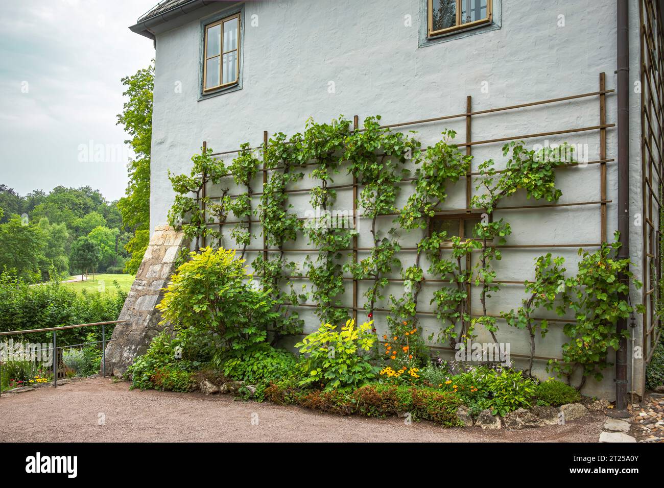 Le Goethe Garden House dans le parc sur l'ILM, depuis 1998 un site du patrimoine mondial de l'UNESCO à Weimar, Thuringe, Allemagne, état 13 août 2020. Banque D'Images