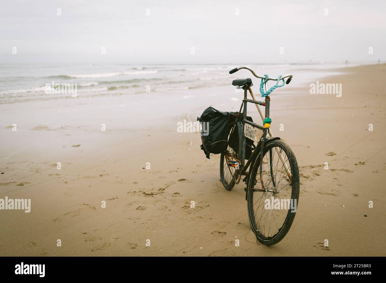 Vélo de plage, Texel, pays-Bas. Banque D'Images