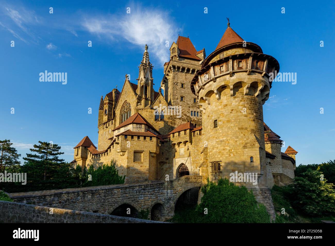 Le Château Kreuzenstein à Leobendorf à Vienne Autriche Banque D'Images