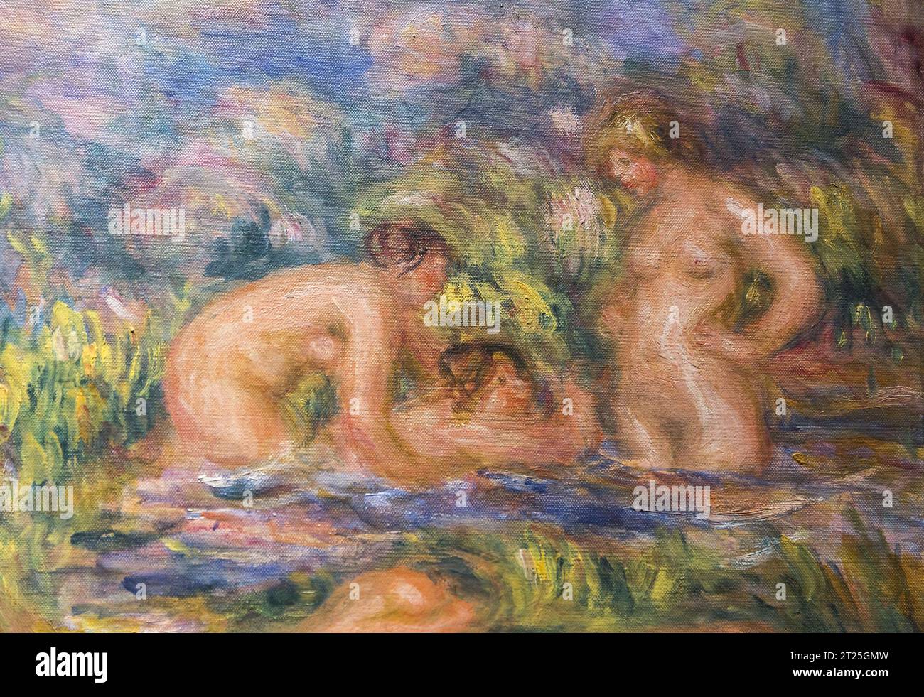 Détail de la peinture de l'artiste français Renoir Banque D'Images