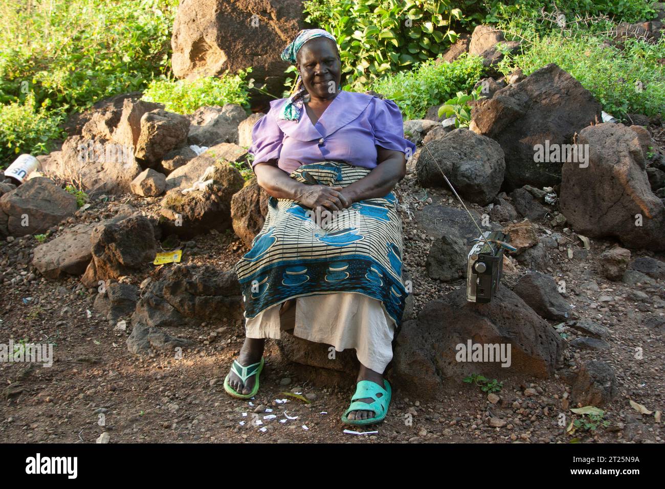 Les Njemps, également appelés «en-Jemusi», «il-Chamus», Ilchamus ou Iltiamus, vivaient autour du lac Baringo, dans un lieu appelé Marigat. Ils parlent Maa l Banque D'Images