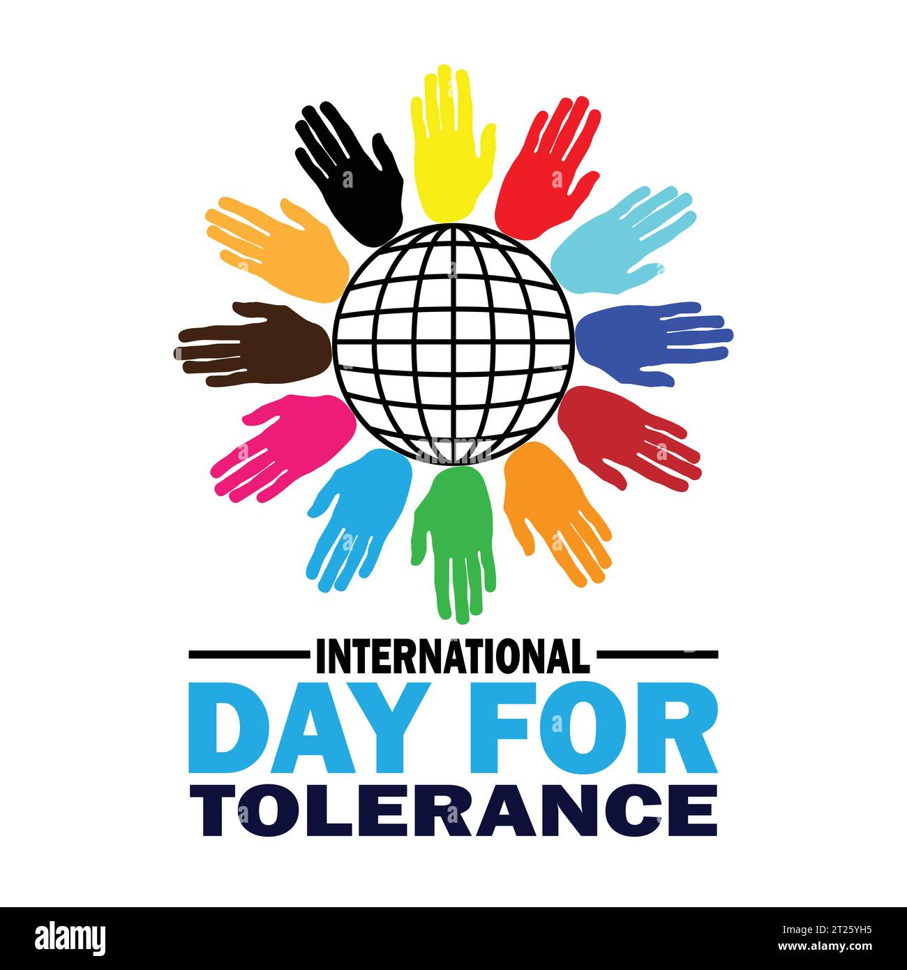 Journée internationale de la tolérance. Illustration vectorielle. Convient pour carte de voeux, affiche et bannière Illustration de Vecteur