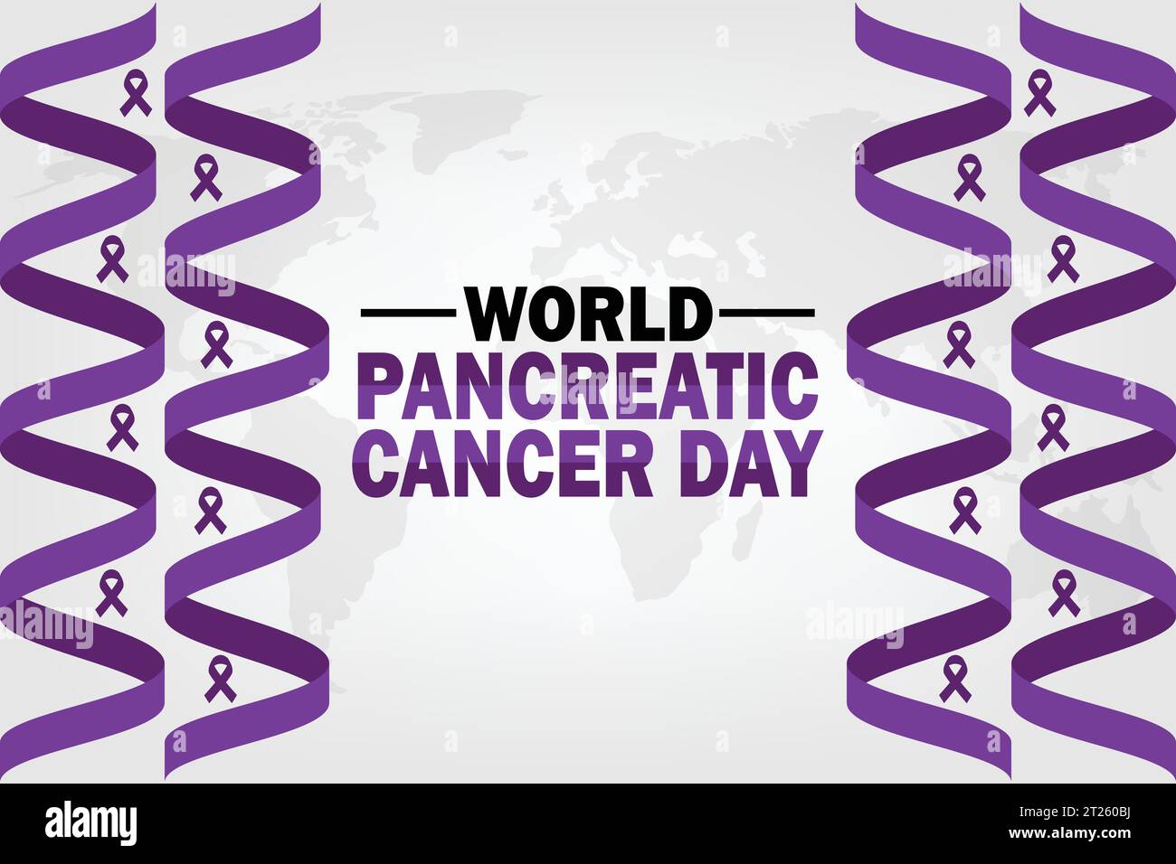 Journée mondiale du cancer du pancréas. Illustration vectorielle. Convient pour carte de voeux, affiche et bannière. Illustration de Vecteur