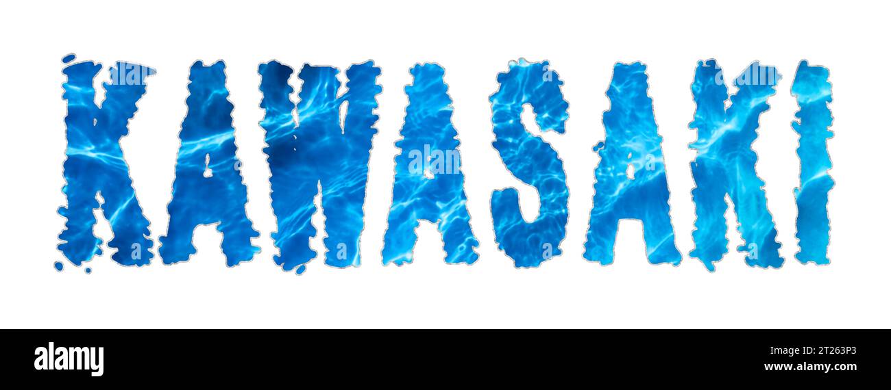 Kawasaki Water, Kawasaki Water Supply Challenge sur blanc Banque D'Images