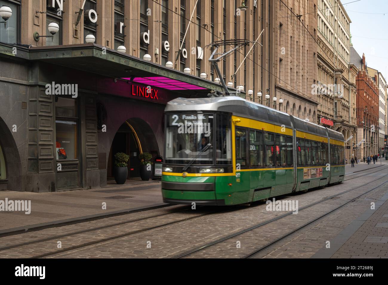 Nouveau tramway, Helsinki, Finlande Banque D'Images