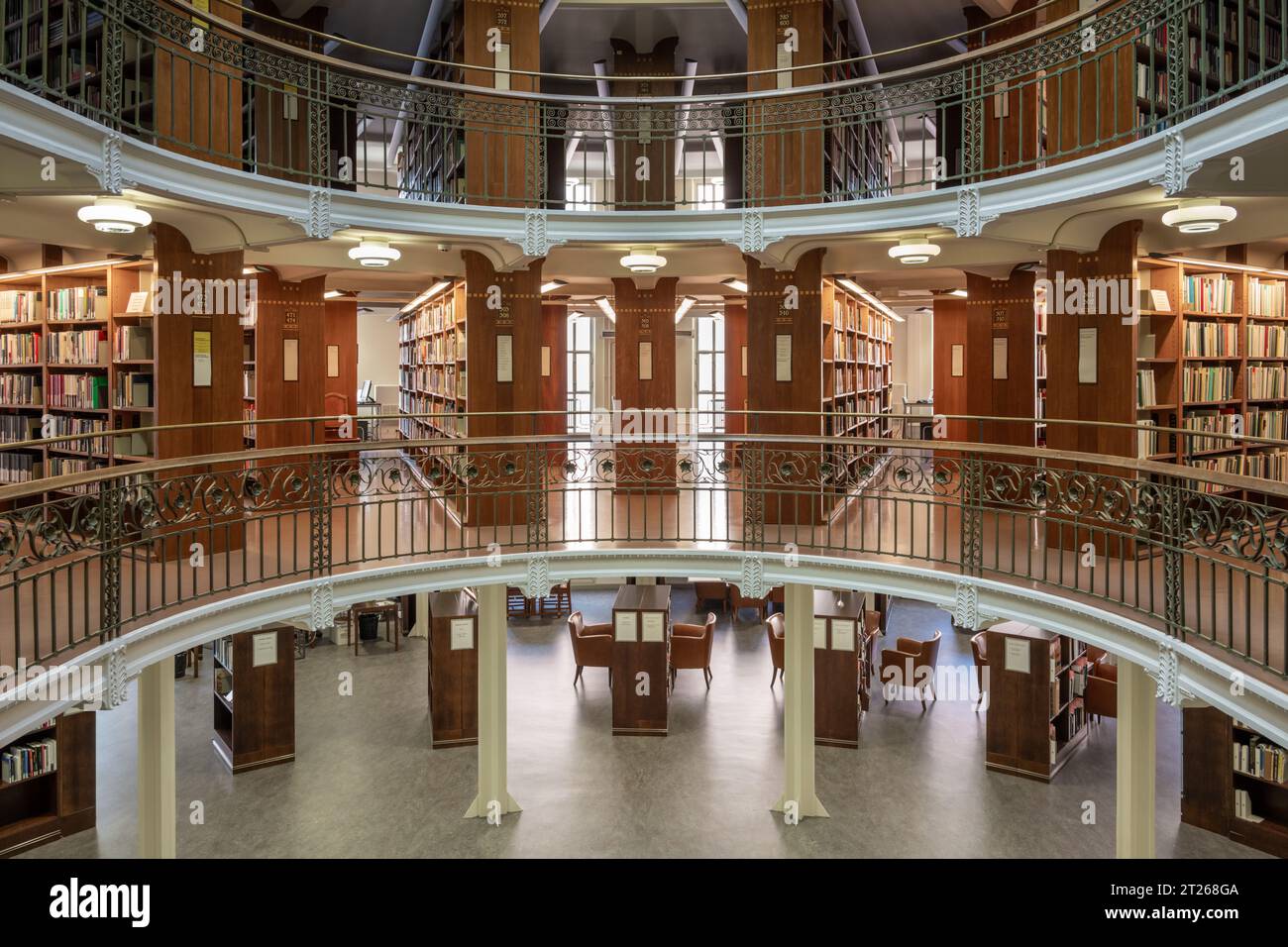 Salle de rotonde, Bibliothèque nationale Kansalliskirjasto, Helsinki, Finlande Banque D'Images