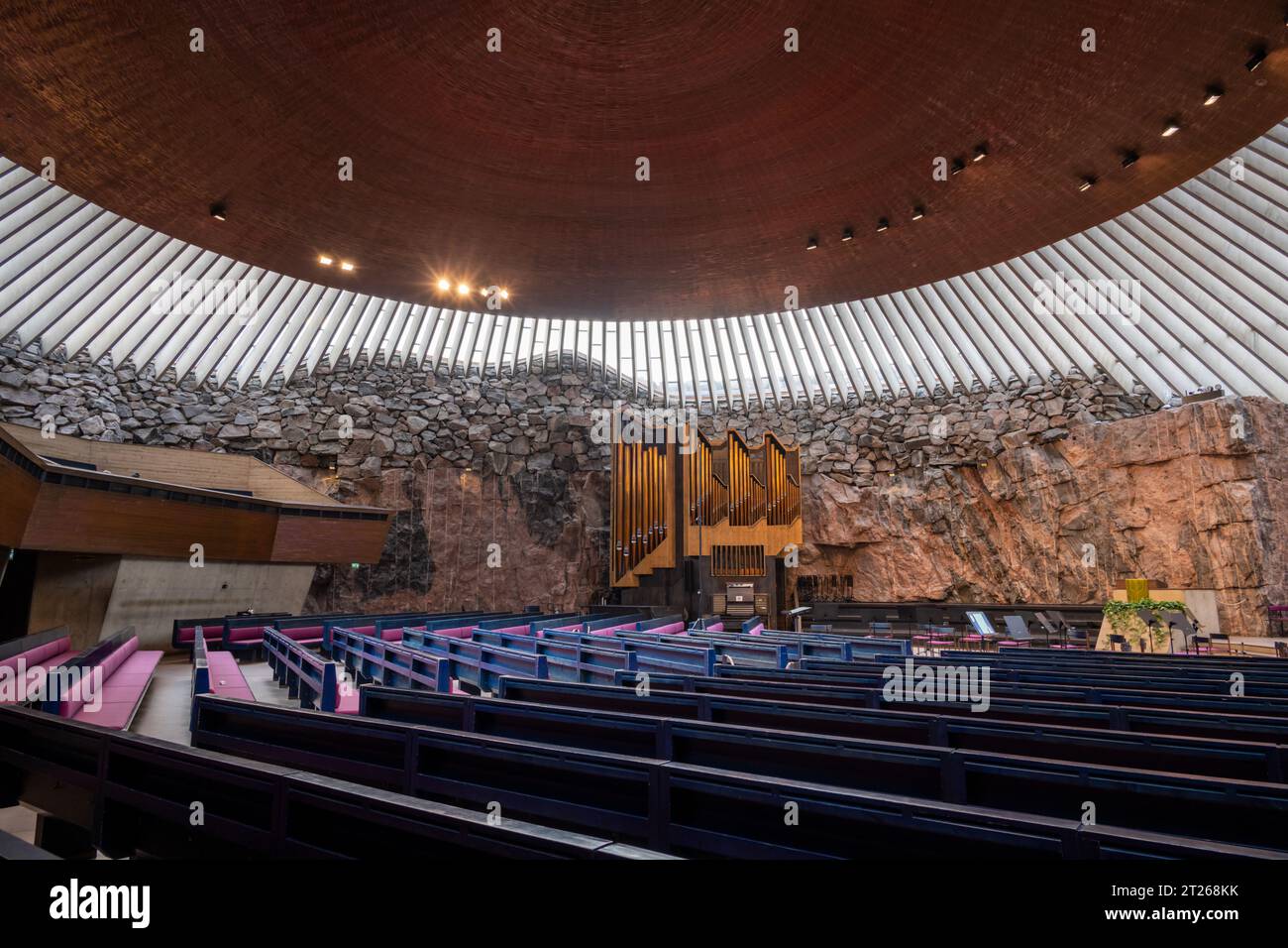 Église Temppeliaukio, Helsinki, Finlande Banque D'Images