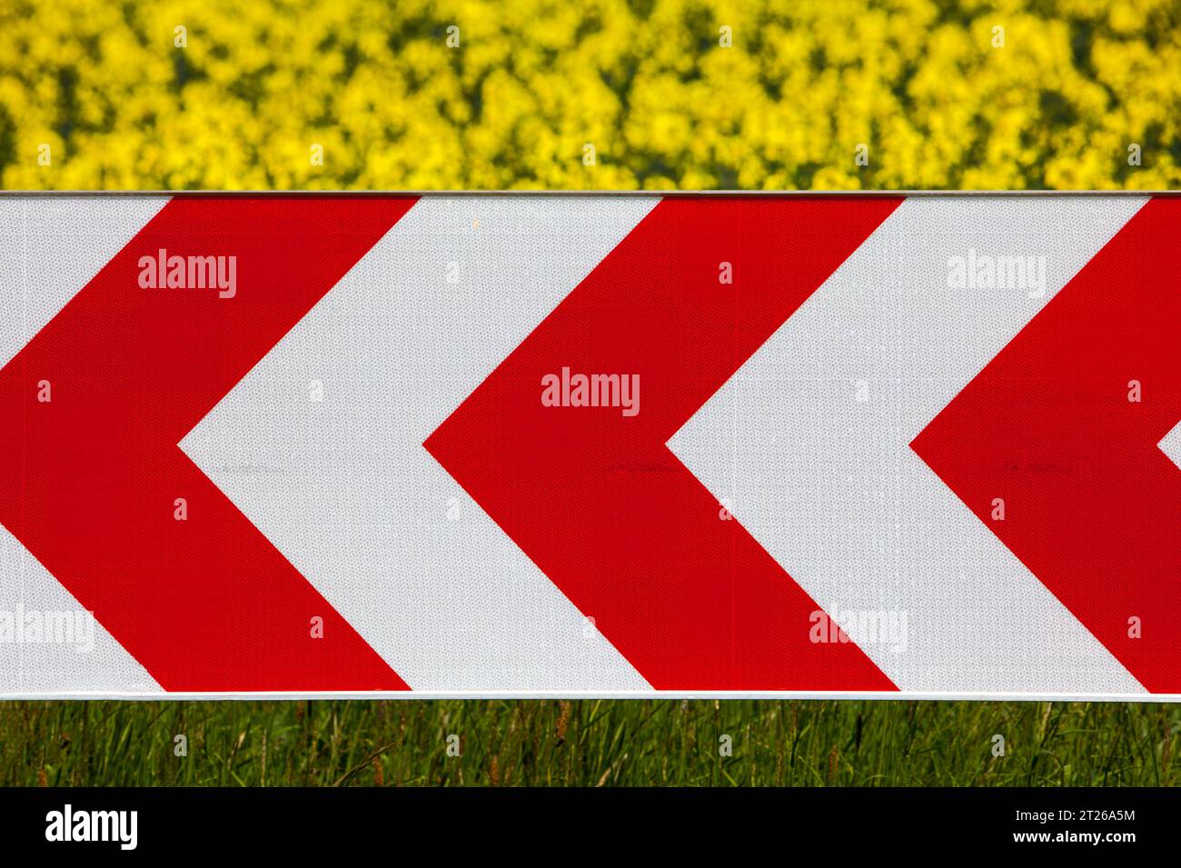 Paysage agricole avec un panneau de signalisation, près d'Uslar, district de Northeim, Weser Uplands, sud de la Basse-Saxe, Allemagne, Europe Banque D'Images