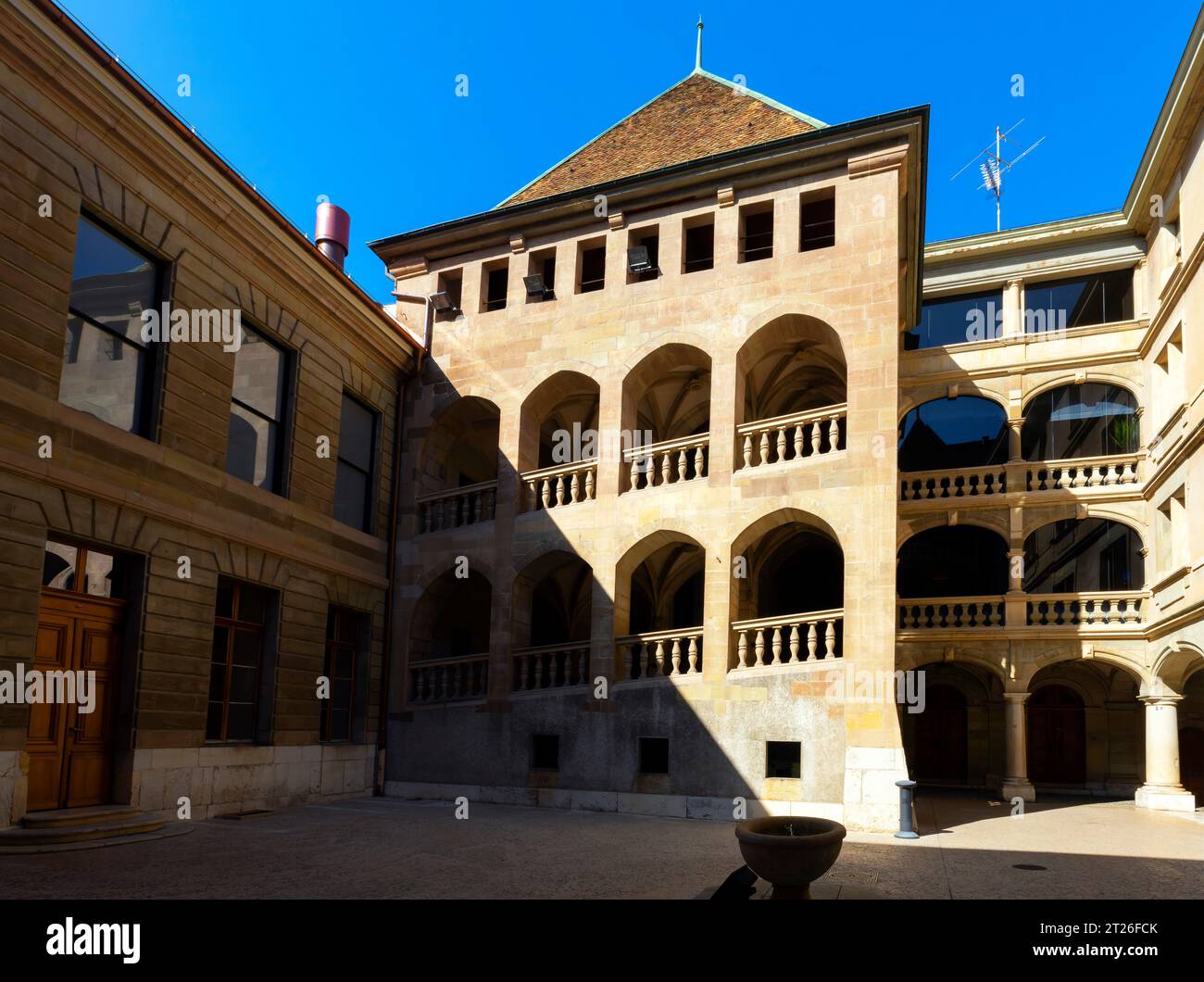 Grand Conseil, Parlament cantonal, Department de la cohésion sociale, salle de Alabama, Republique et canton de Geneve, Suisse. Banque D'Images