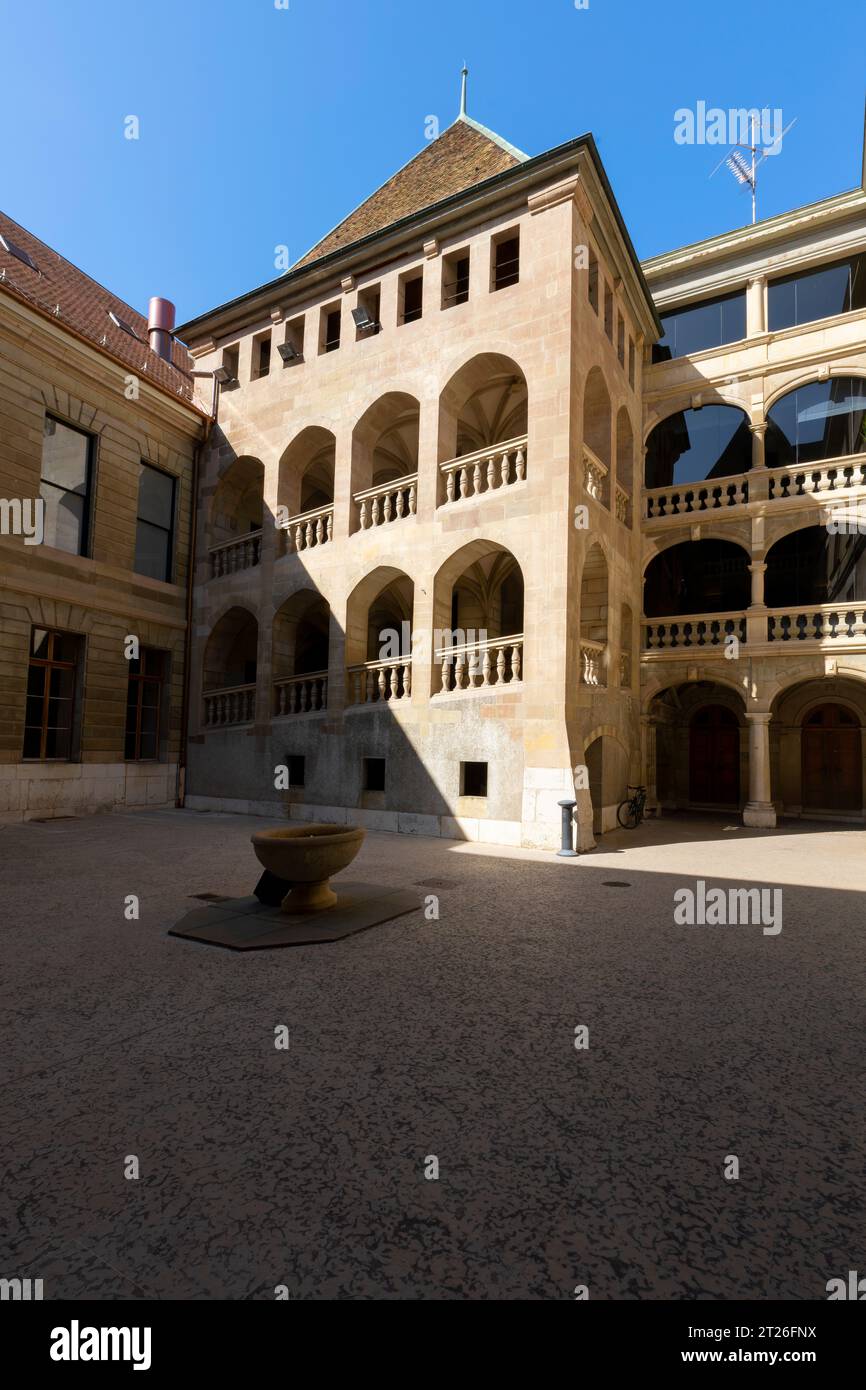 Grand Conseil, Parlament cantonal, Department de la cohésion sociale, salle de Alabama, Republique et canton de Geneve, Suisse. Banque D'Images