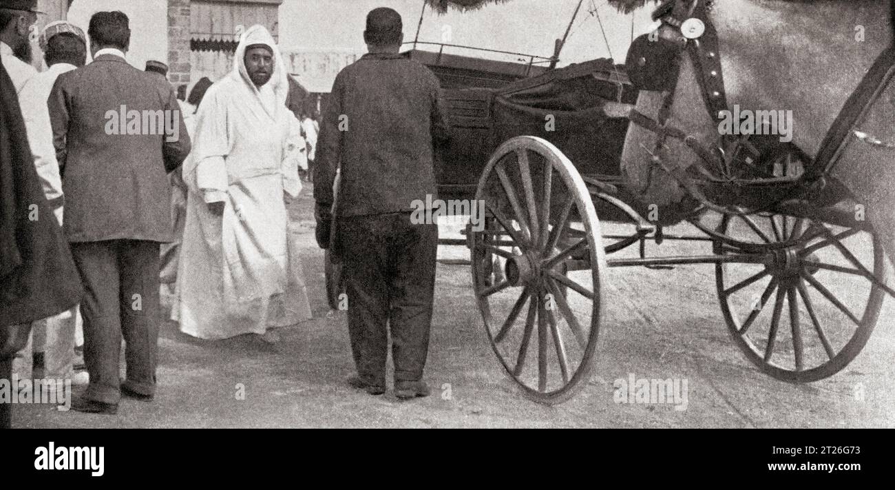 Abdelhafid du Maroc, Moulay Abdelhafid, 1875-1937. Sultan du Maroc de 1908 à 1912 et membre de la dynastie alaouite. Vu ici lors d'un voyage à Casablanca en 1912. De Mundo Grafico, publié en 1912. Banque D'Images