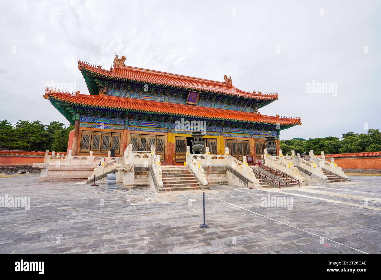 Le paysage architectural du long'en Hall de Xiaoling est situé dans les tombes orientales de la dynastie Qing, dans le nord de la Chine Banque D'Images