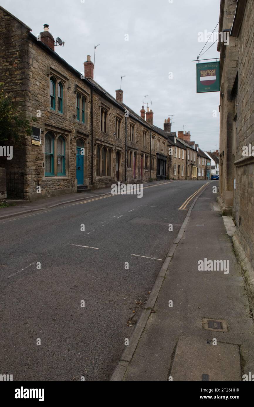 Bruton High Street, Somerset, Angleterre Banque D'Images