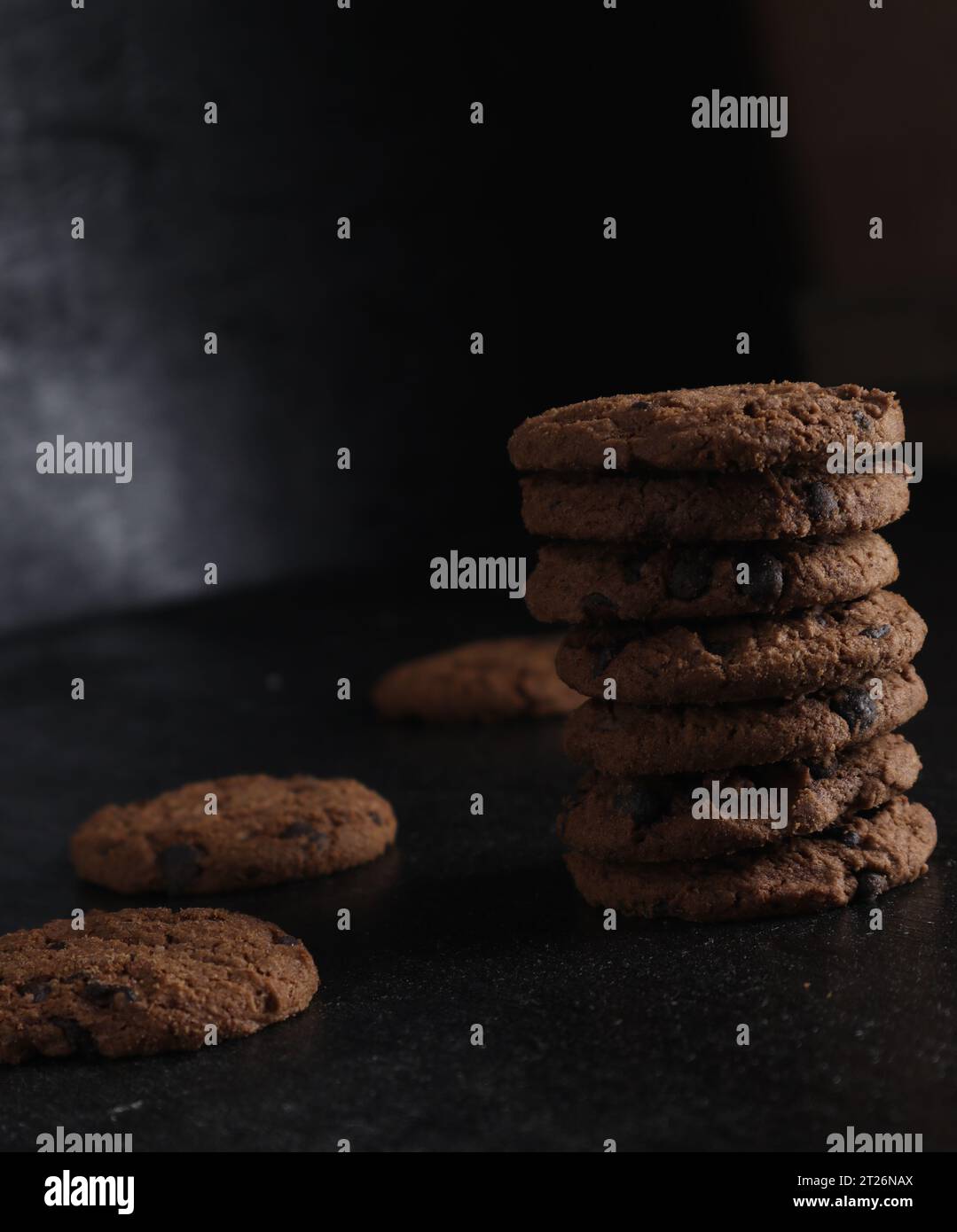 Cookies aux pépites de chocolat Banque D'Images