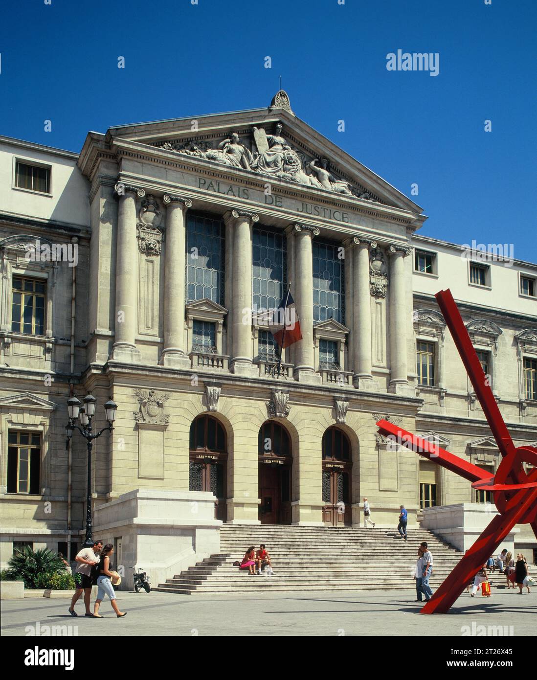 France. Provence-Alpes-Côte d'Azur. Bien. Palais de Justice. Banque D'Images
