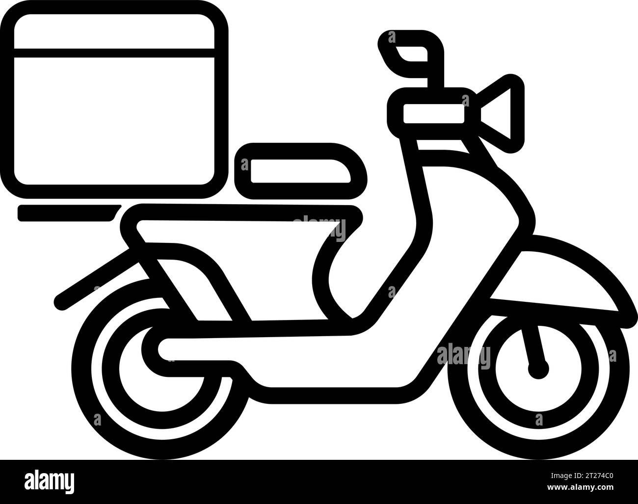 Livraison icône de moto Scooter. Illustration vectorielle de contour Illustration de Vecteur
