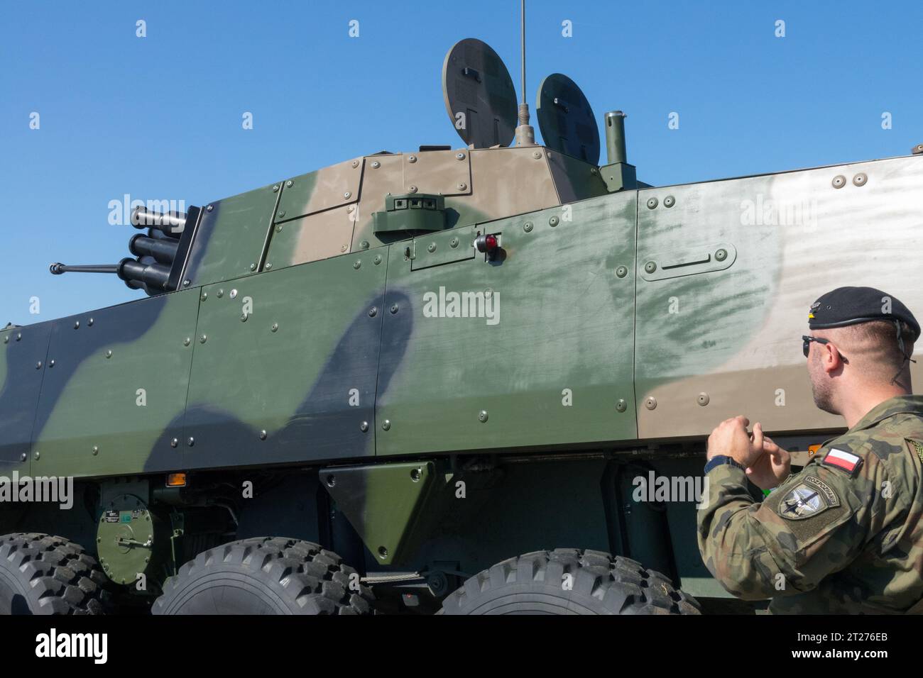 KTO Rosomak véhicule blindé de transport de troupes à roues, véhicule militaire multi-rôle Armée polonaise Banque D'Images