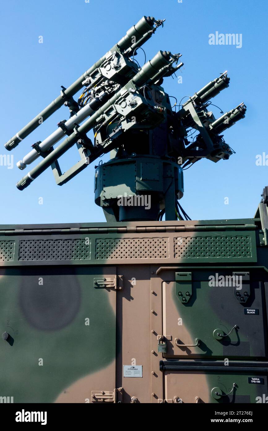 Le SPZR Poprad est un système de missiles antiaériens autopropulsés VSHORAD de défense aérienne à très courte portée de l'armée polonaise Banque D'Images