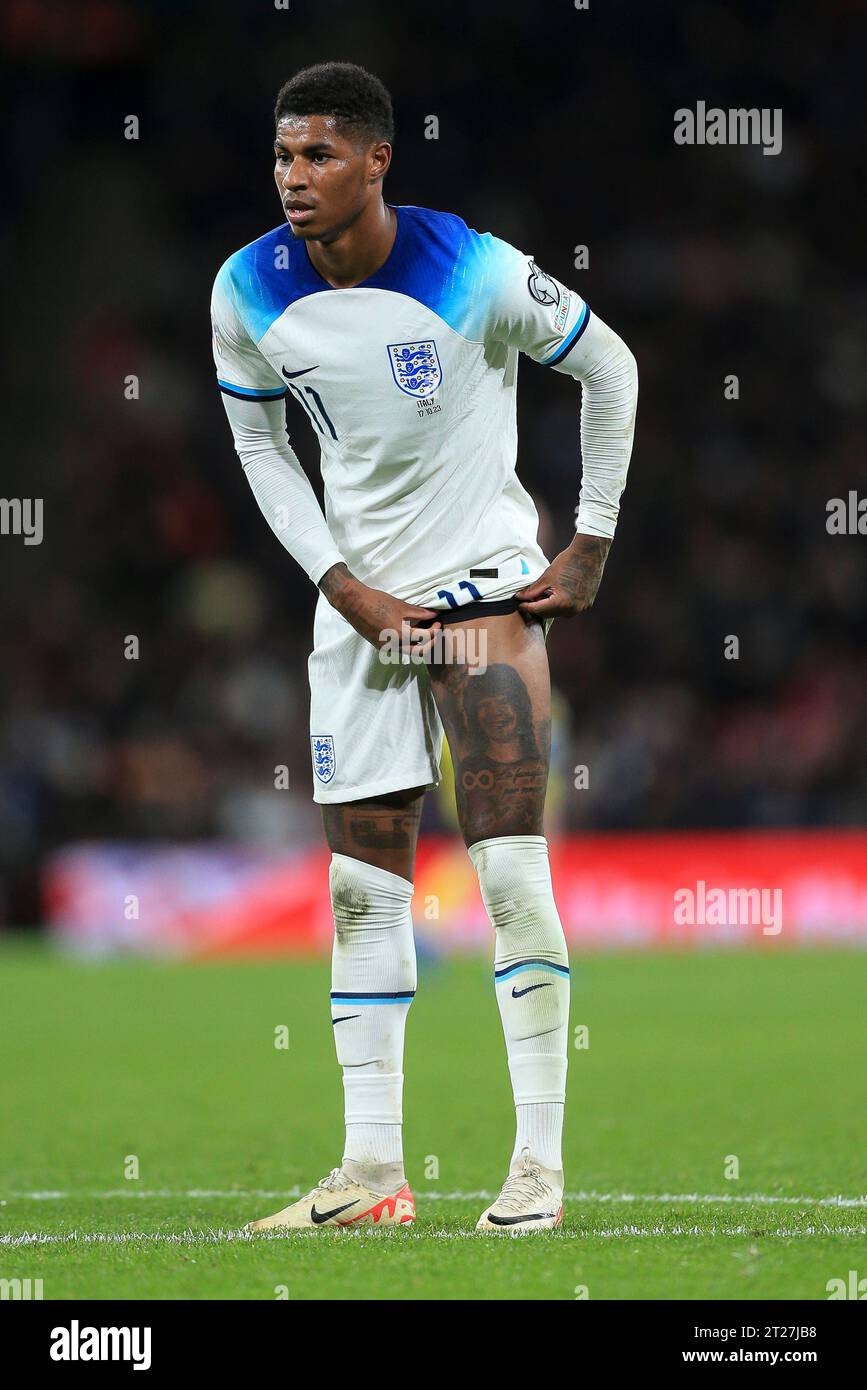 Londres, Royaume-Uni. 17 octobre 2023. Marcus Rashford d'Angleterre lors du match de qualification de l'UEFA Euro 2024 du Groupe C entre l'Angleterre et l'Italie au stade de Wembley le 17 octobre 2023 à Londres, Angleterre. (Photo de Daniel Chesterton/phcimages.com) crédit : PHC Images/Alamy Live News Banque D'Images