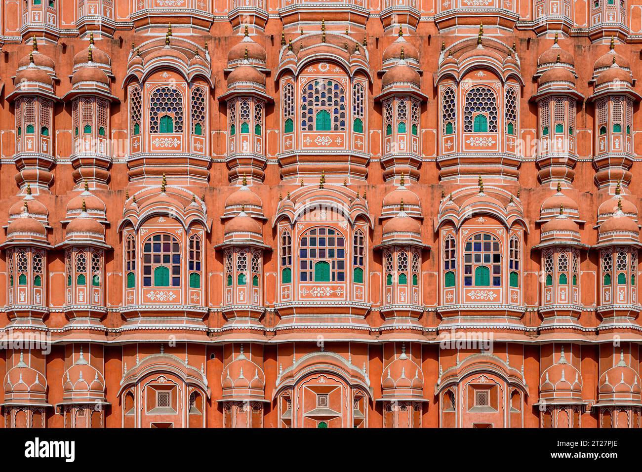 La façade est du Hawa Mahal à Jaipur Banque D'Images