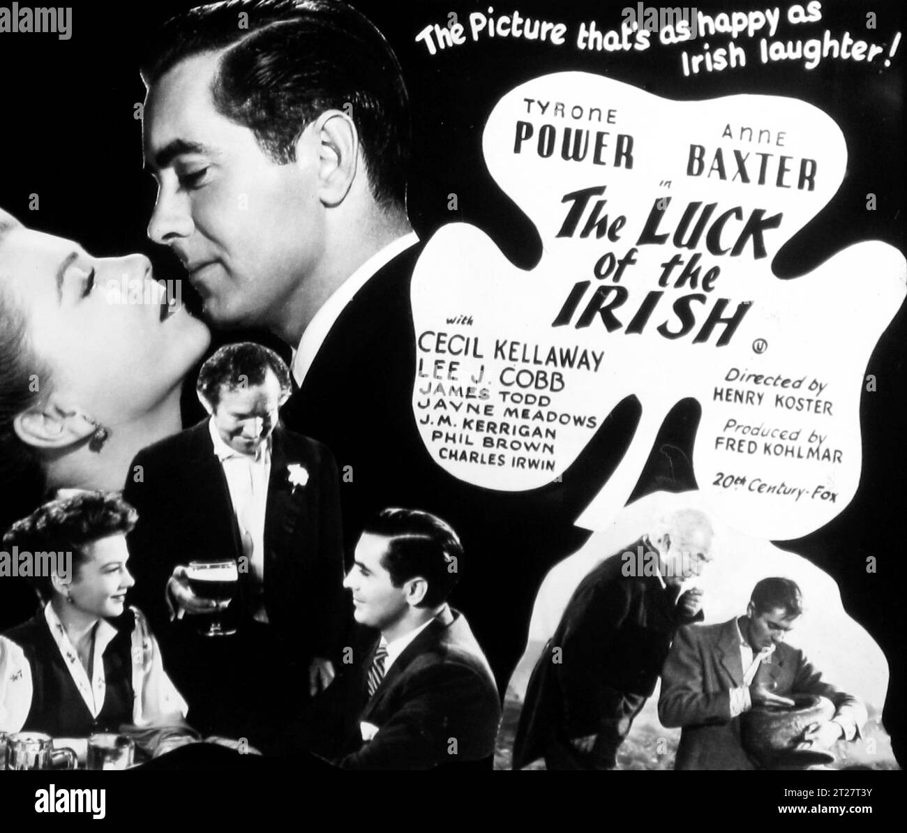 Publicité cinématographique pour 'The Luck of the Irishs' en 1948 Banque D'Images