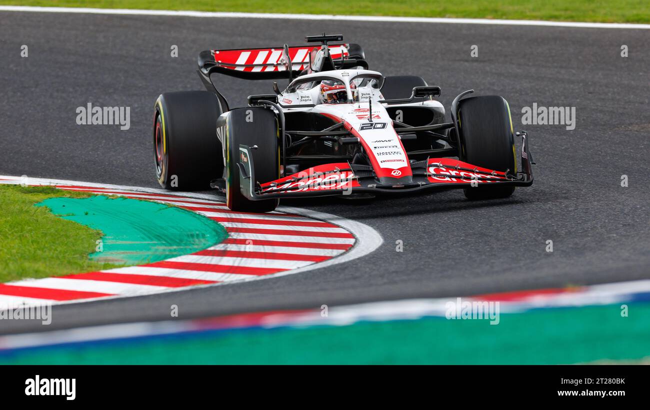 Circuit du Grand Prix de Suzuka, 18 octobre 2023 : Kevin Magnussen (DEN) de l'écurie Haas F1 lors du Grand Prix de Formule 1 du Japon 2023. Banque D'Images