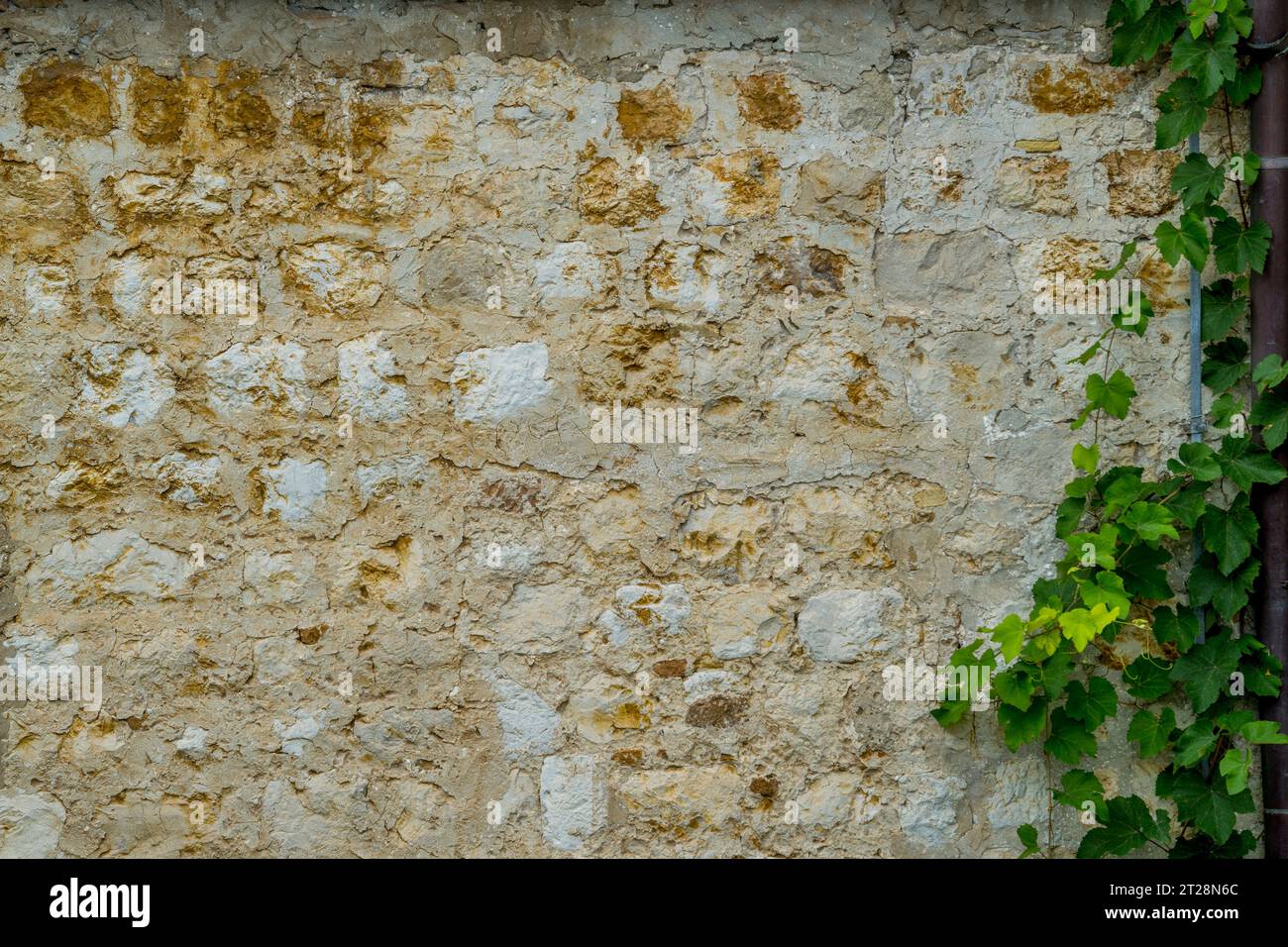 Vue depuis le mur de la ville promenade d'un vieux mur (détail) dans la vieille ville de Dubrovnik dans le sud de la Croatie. Banque D'Images