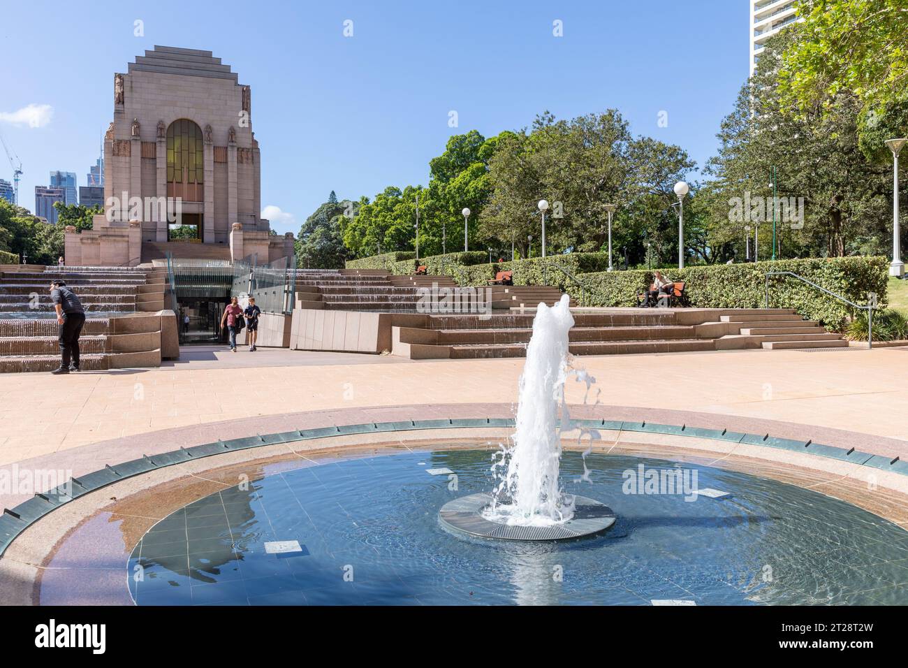 Le mémorial ANZAC à Hyde Park Sydney, en souvenir des corps d'armée australiens et néo-zélandais qui ont donné leur vie dans un conflit militaire Banque D'Images