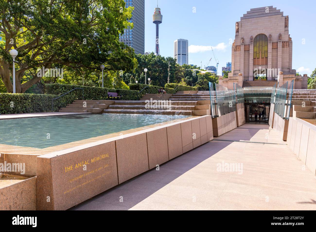 Le mémorial ANZAC à Hyde Park Sydney, en souvenir des corps d'armée australiens et néo-zélandais qui ont donné leur vie dans un conflit militaire Banque D'Images