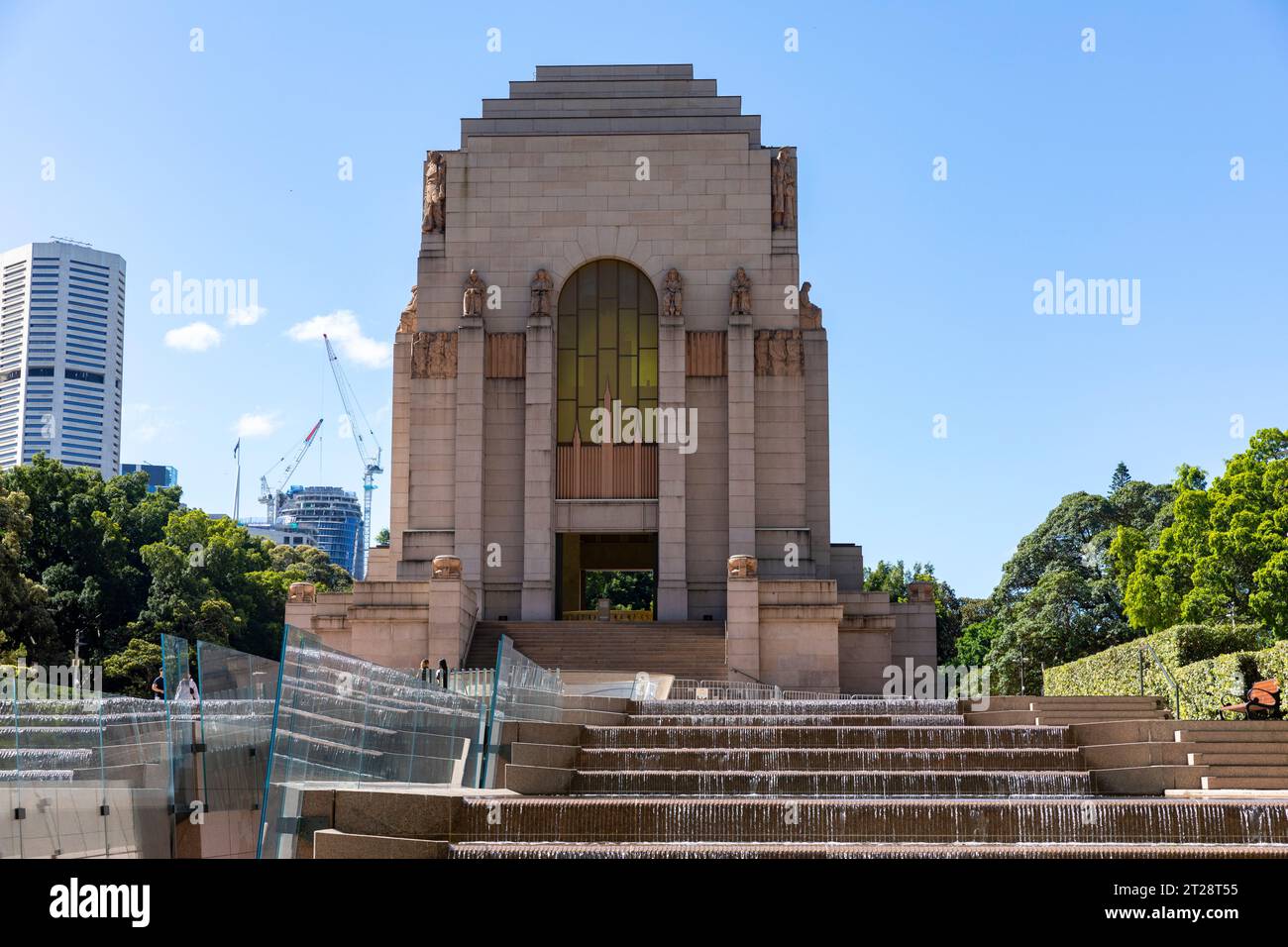 Le mémorial ANZAC à Hyde Park Sydney, en souvenir des corps d'armée australiens et néo-zélandais qui ont donné leur vie dans un conflit militaire Banque D'Images