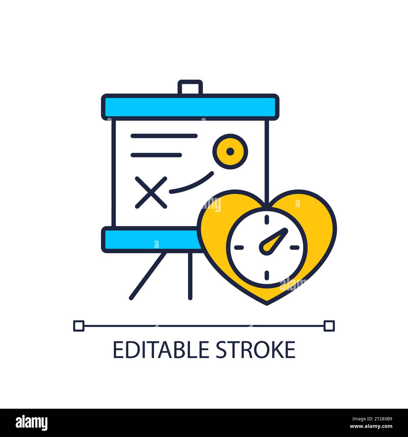 Ligne fine coordonnée avec l'icône des établissements d'enseignement Illustration de Vecteur