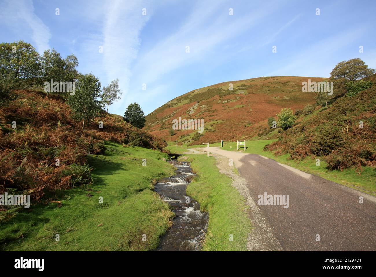 Admirez la vallée du moulin de Carding, Church Stretton, Shropshire, Angleterre, Royaume-Uni. Banque D'Images
