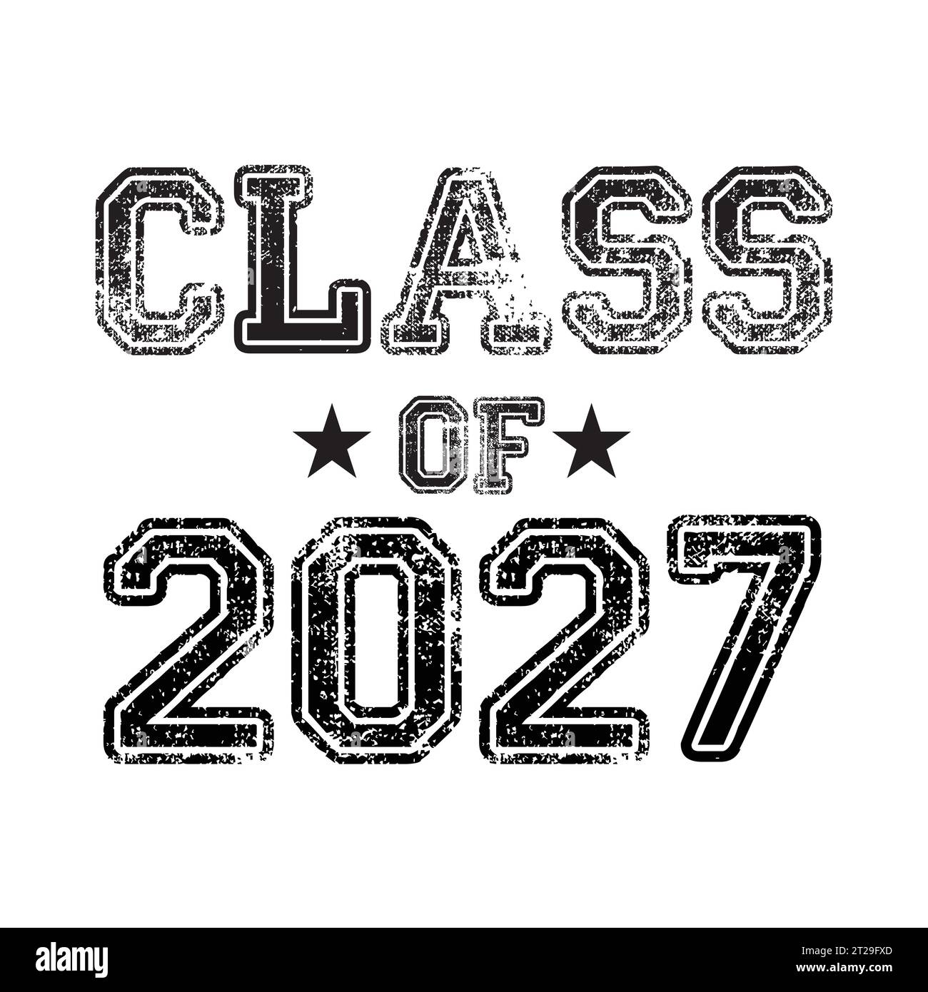 Classe de 2027 vecteur, conception de t-shirt Illustration de Vecteur