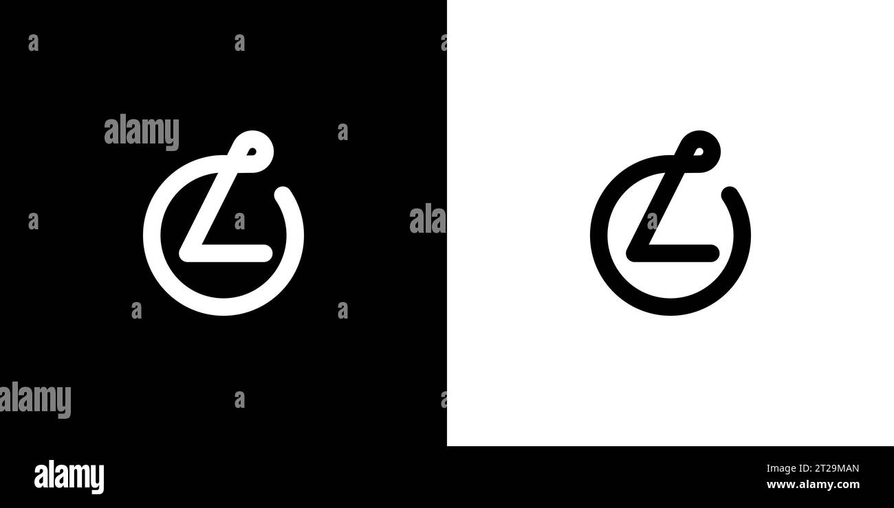 Logo L, monogramme L, logo L initial, logo lettre L, icône, vecteur Illustration de Vecteur