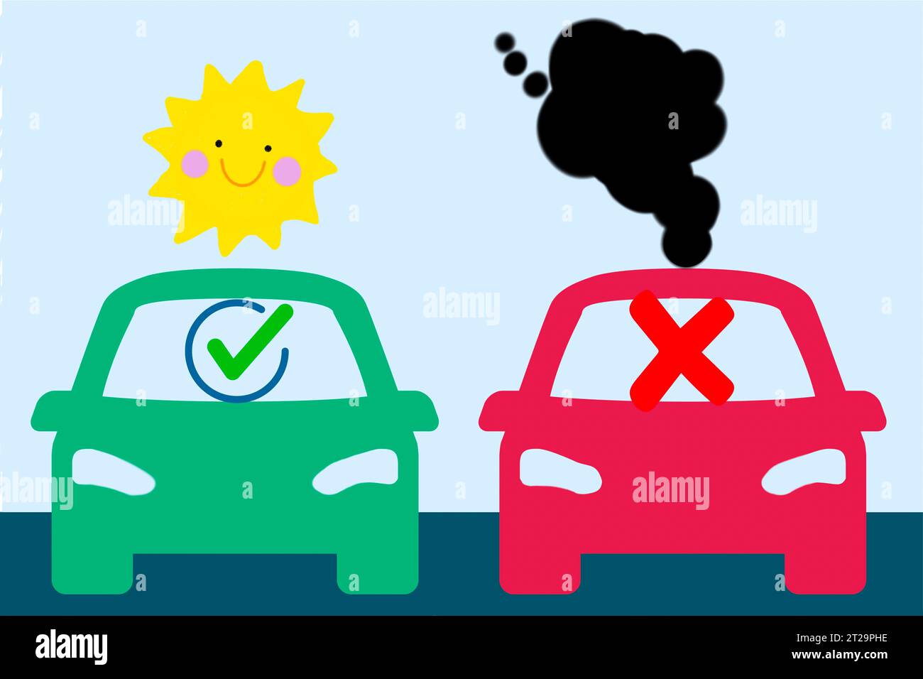 Illustrations de voitures électriques Banque D'Images